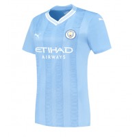 Manchester City Erling Haaland #9 Replica Home Shirt Ladies 2023-24 Short Sleeve